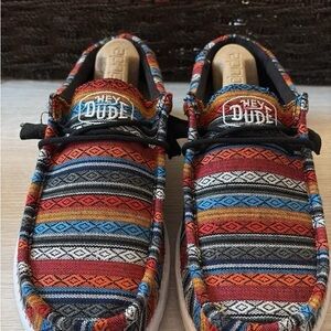 Hey Dude Men's Striped Multicolor Loafers